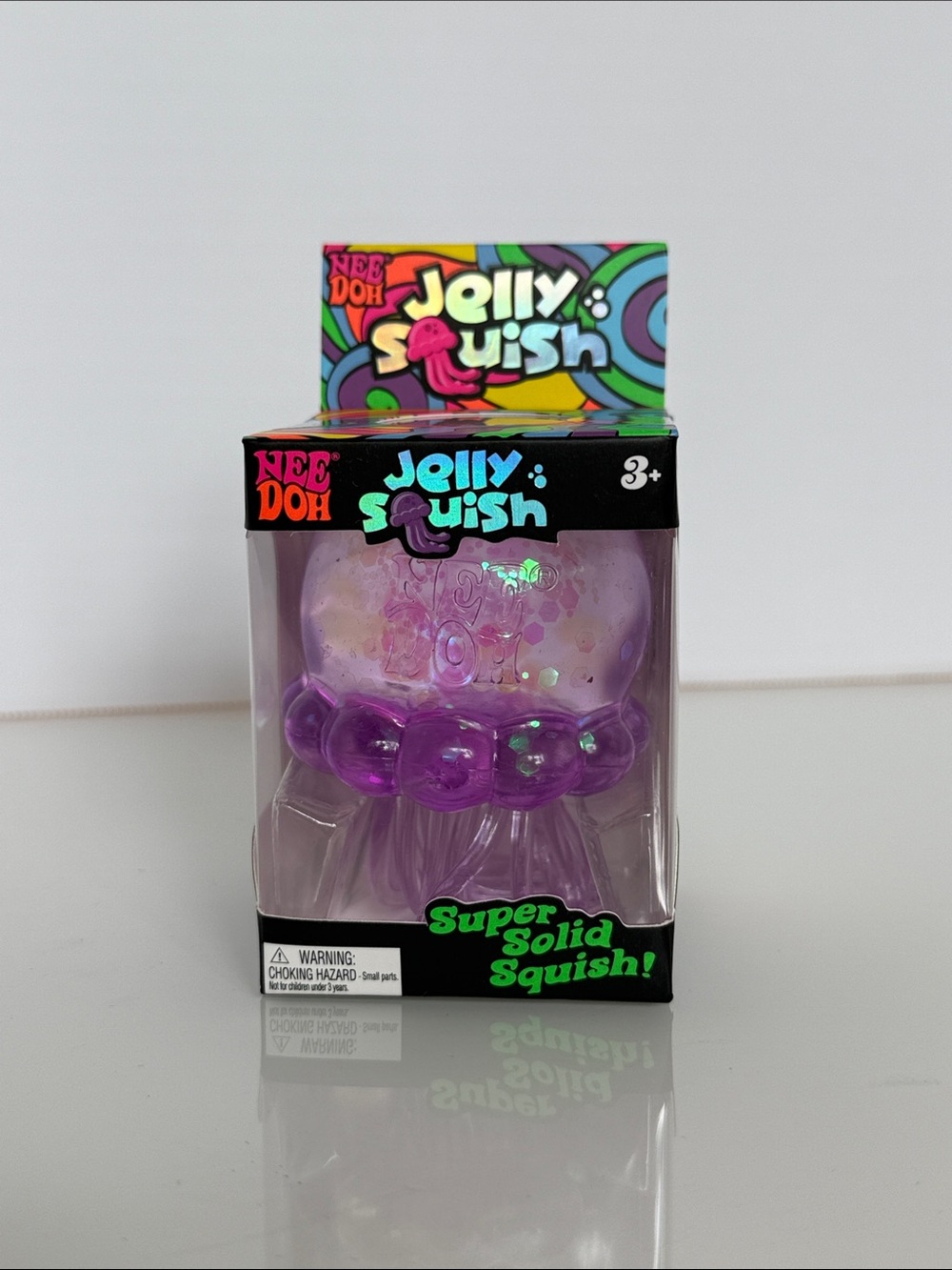 Needoh Jelly Squish Purple Kids Toy - Super Solid Squish